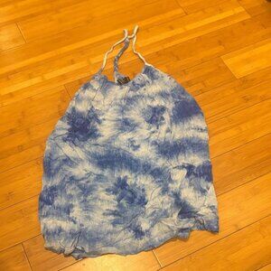 Forever 21 Blue and White Tie-Dye Swim Coverup